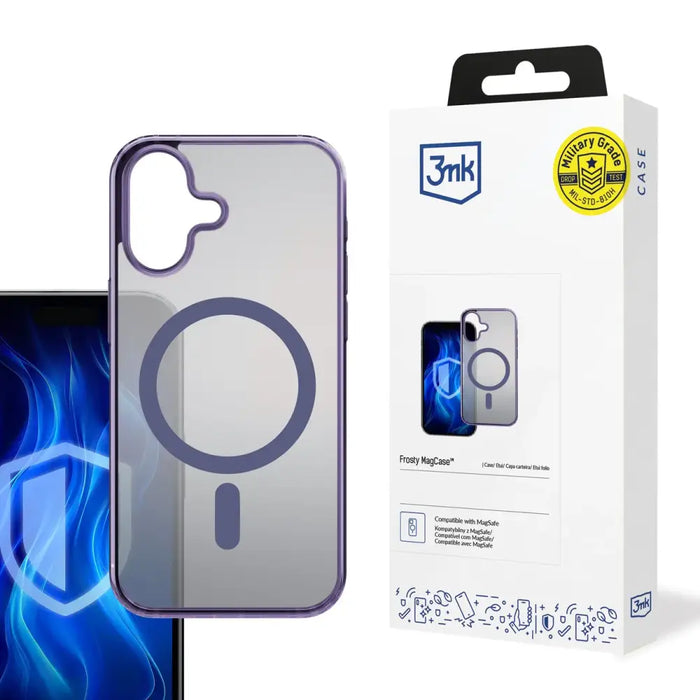 3mk Frosty MagCase Purple Case за Apple iPhone 16 - лилав