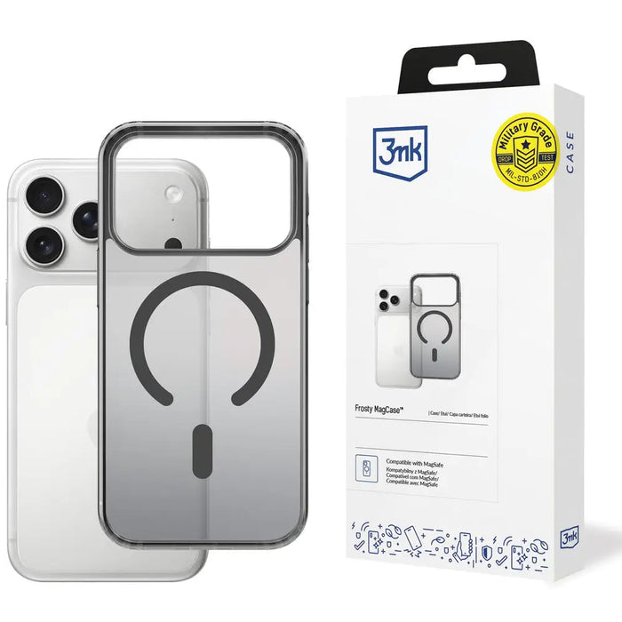 3mk Frosty MagCase за iPhone 17 Pro Max - черен