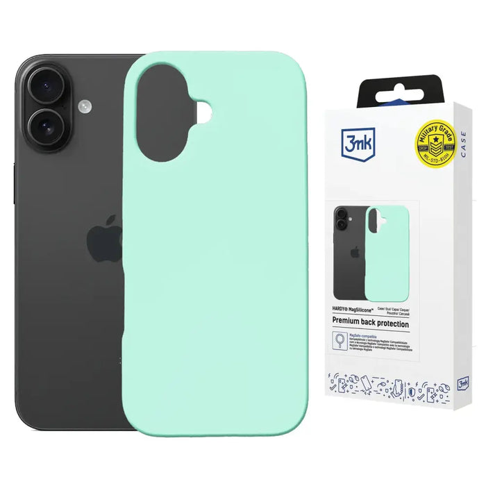 3mk Hardy MagSilicone Case за Apple iPhone 16 - мента