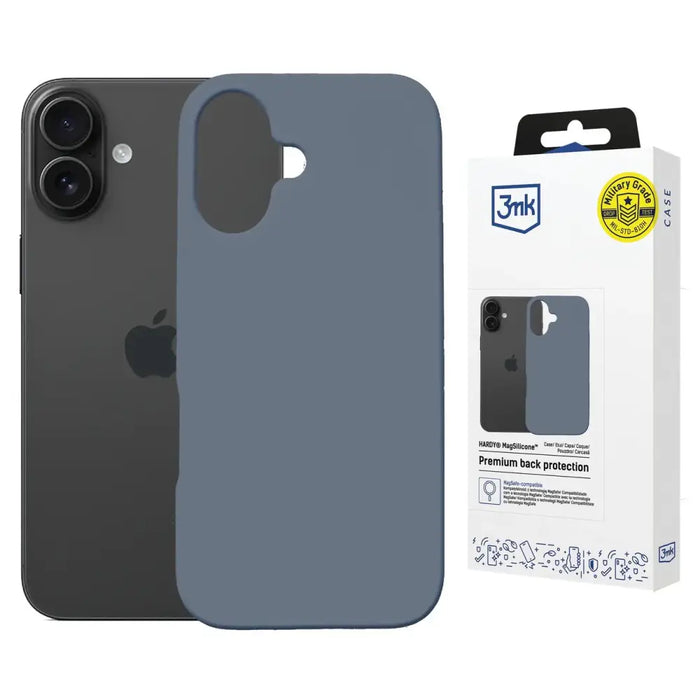 3mk Hardy MagSilicone Case за Apple iPhone 16 Plus - син