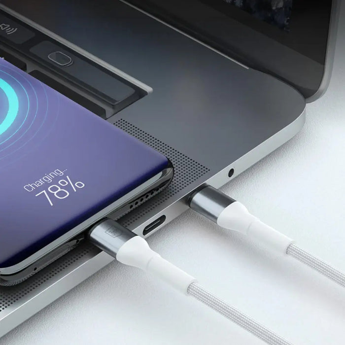 3mk Hyper Cable N-SERIES USB-A / USB-C 1m 9V/2A 18W / бял