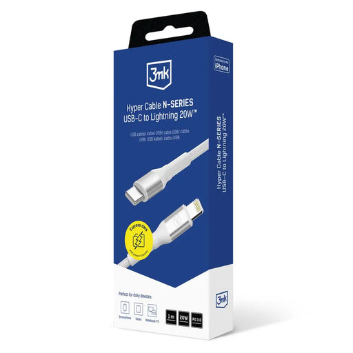 3mk Hyper кабел N-SERIES USB-C / Lightning 1m 9V/2A 20W