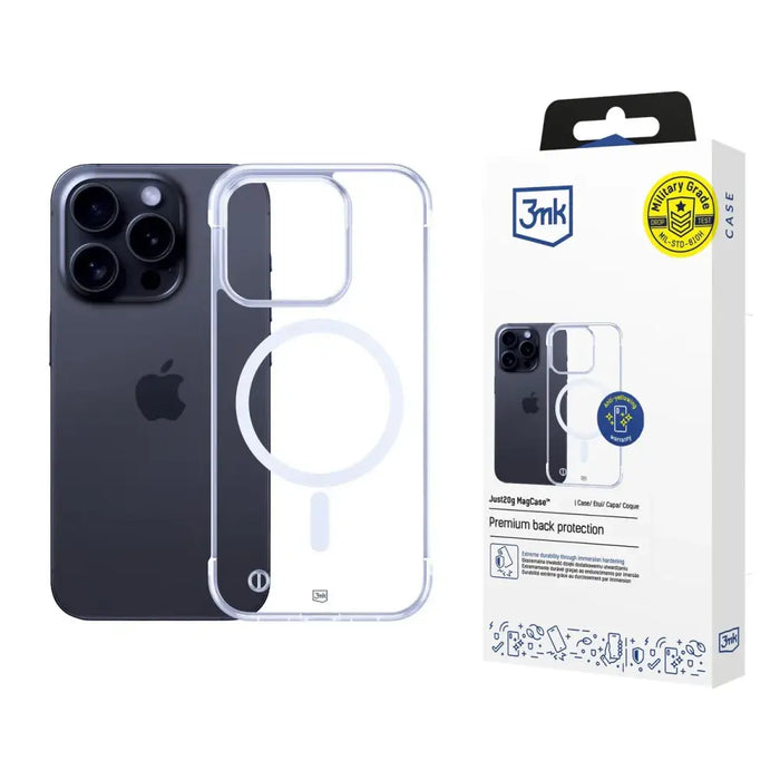 3mk Just20g MagCase за iPhone 15 Pro Max - прозрачен