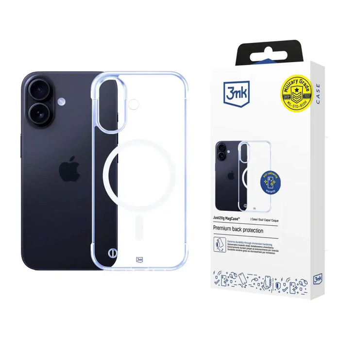 3mk Just20g MagCase за iPhone 16 Plus - прозрачен