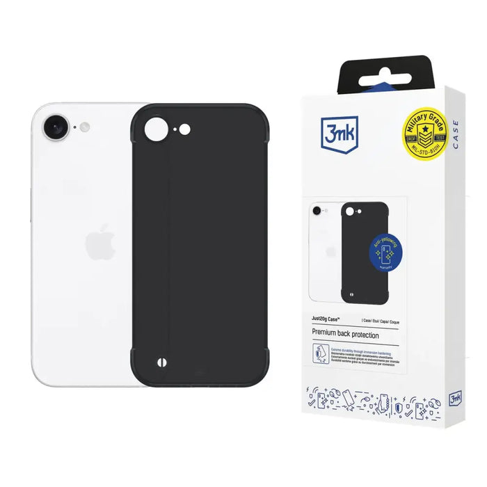 3mk Just20g Matt Case за Apple iPhone 16E - черен мат