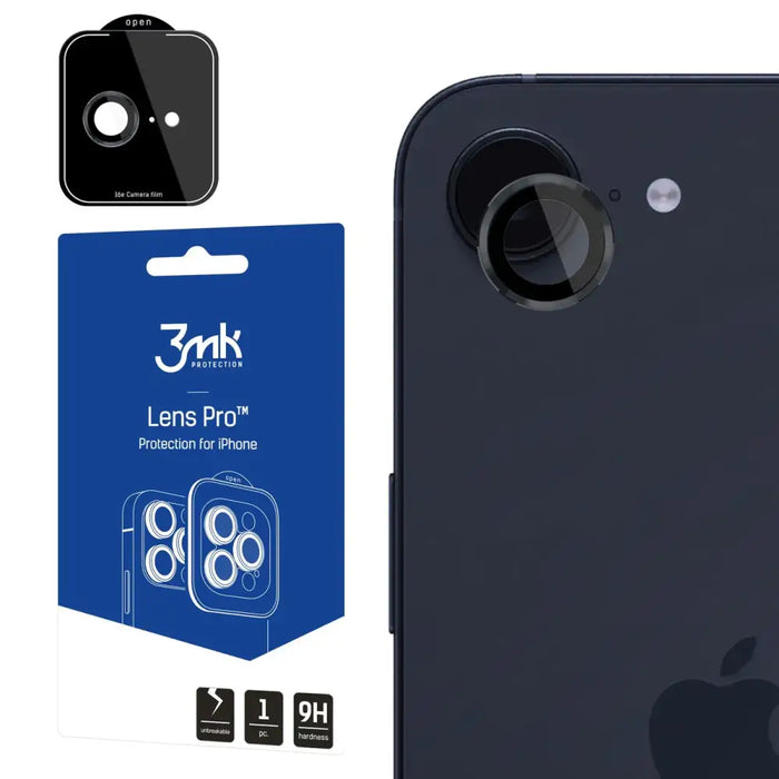 3mk Lens Protection Pro Tempered Glass за iPhone 16e - черен