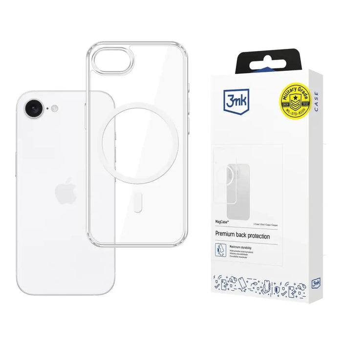 3mk MagCase Case за Apple iPhone 16e / SE4 - прозрачен