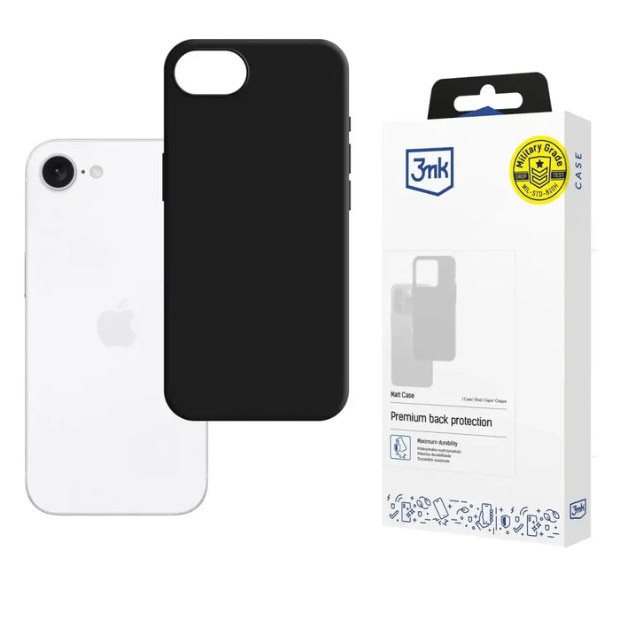 3mk Matt Case за Apple iPhone 16e / SE 4 - черен