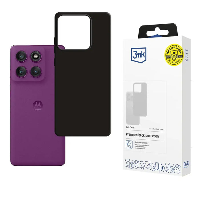 3mk Matt Case за Motorola Edge 60 Pro - черен мат