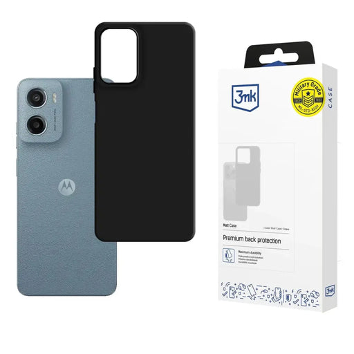 3mk Matt Case за Motorola Moto G05 / E15 G4 - черен мат