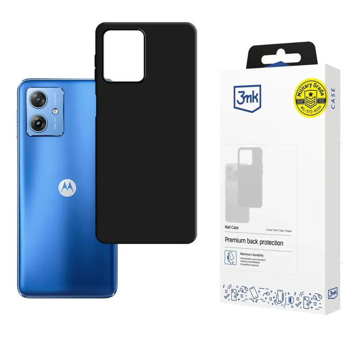3mk Matt Case за Motorola Moto G54 - черен