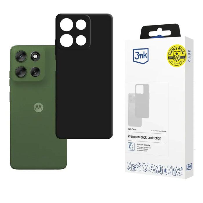 3mk Matt Case за Motorola Moto G56 - черен мат