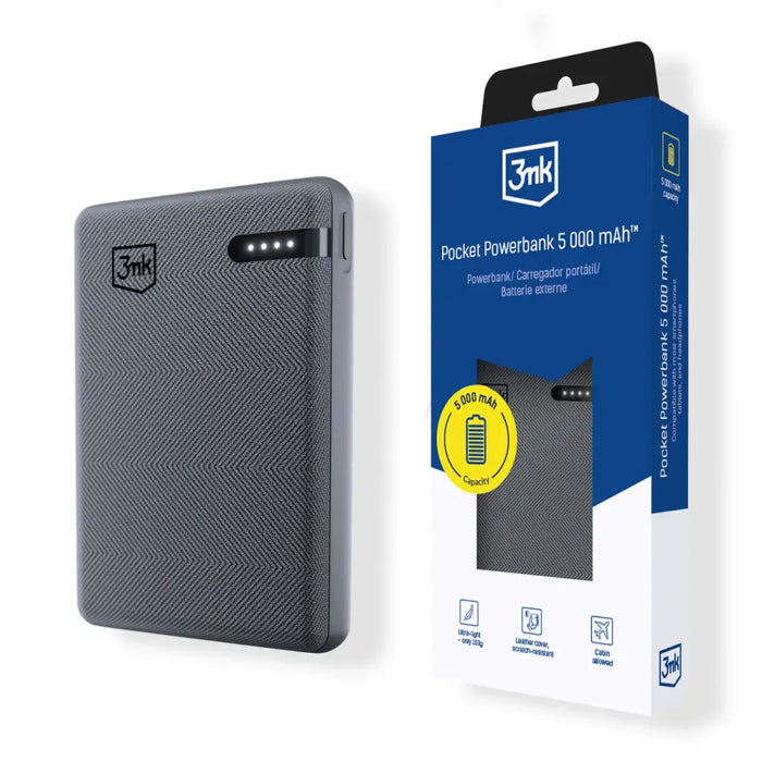 3mk Pocket Преносима батерия Powerbank™ 5000mAh 12W USB-C