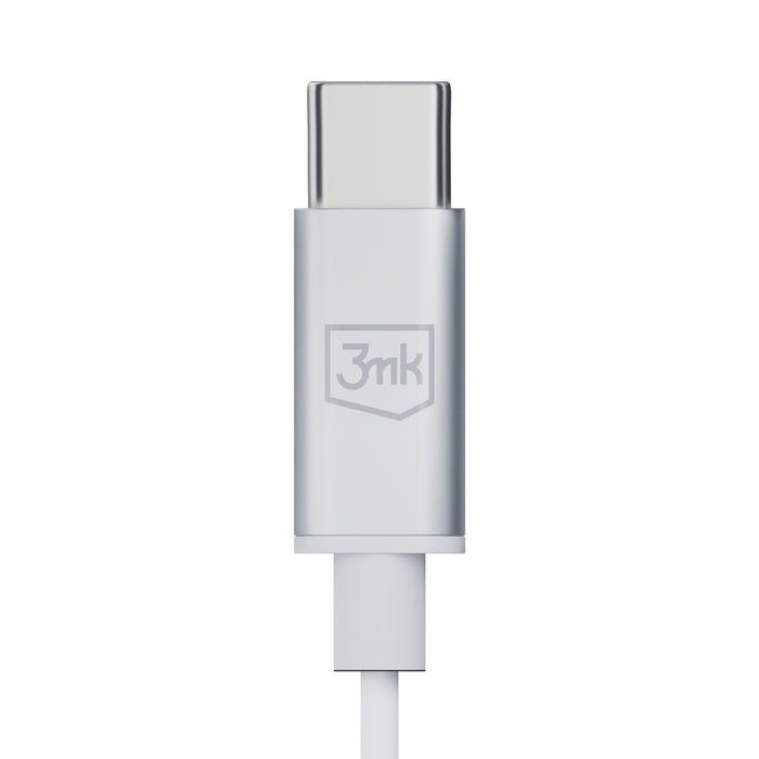 USB-C 3mk кабелни слушалки - бели