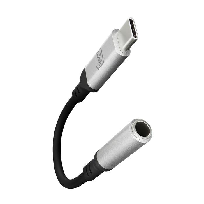 3mk USB-C адаптер - 3,5 мм минижак - сребрист