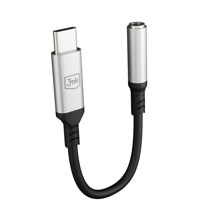 3mk USB-C адаптер - 3,5 мм минижак - сребрист