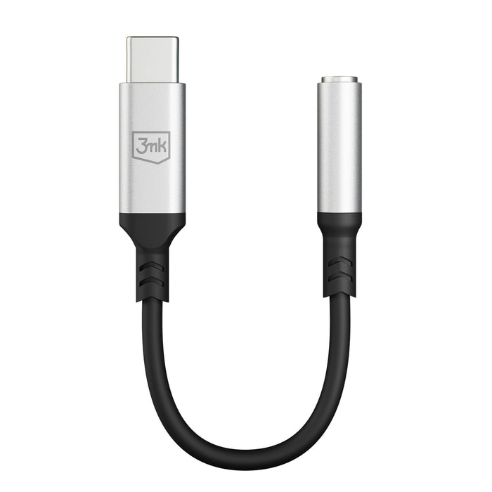 3mk USB-C адаптер - 3,5 мм минижак - сребрист