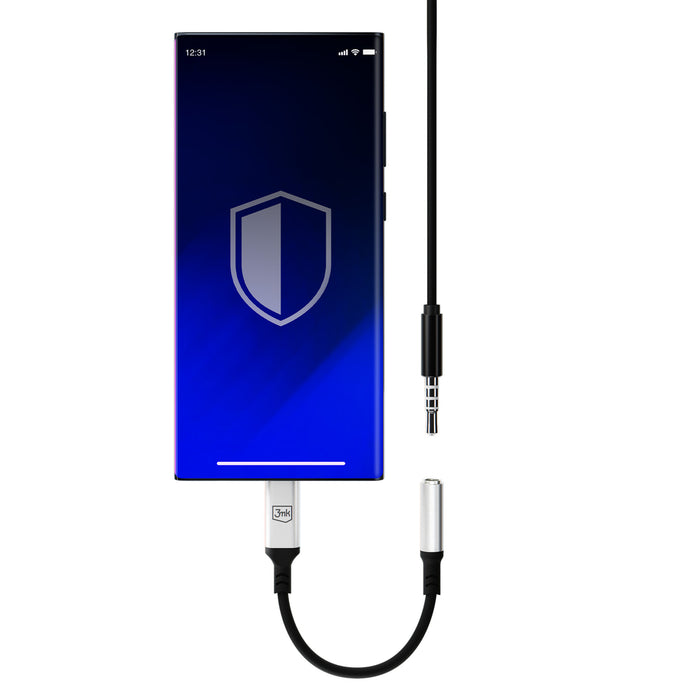 3mk USB-C адаптер - 3,5 мм минижак - сребрист