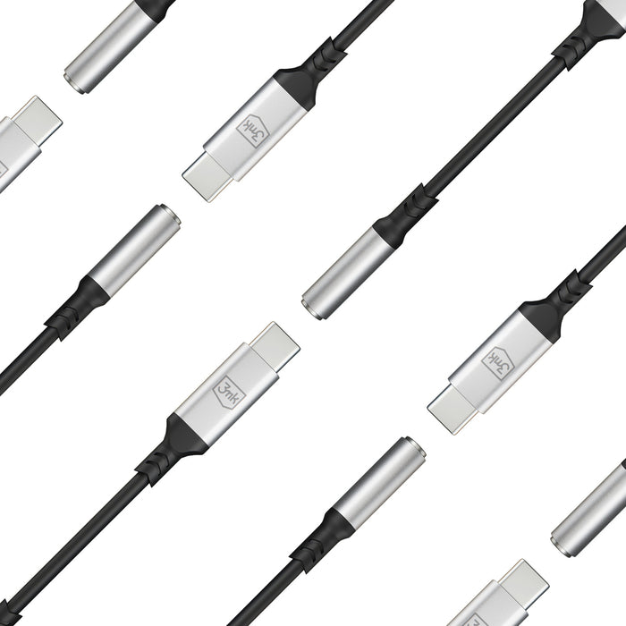 3mk USB-C адаптер - 3,5 мм минижак - сребрист