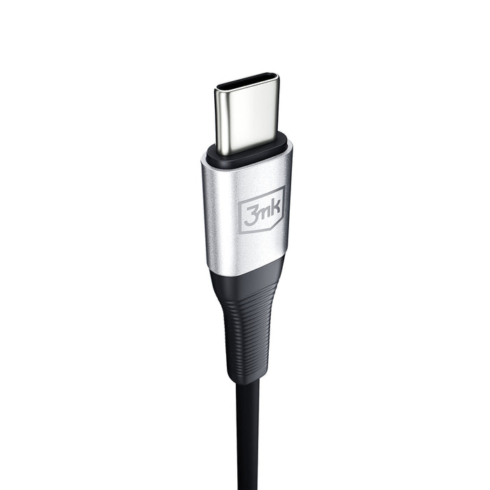 3mk AUX минижак 3.5 мм / USB-C кабел - сребрист