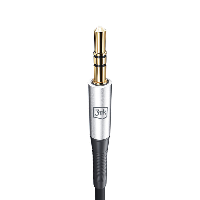 3mk AUX минижак 3.5 мм / USB-C кабел - сребрист