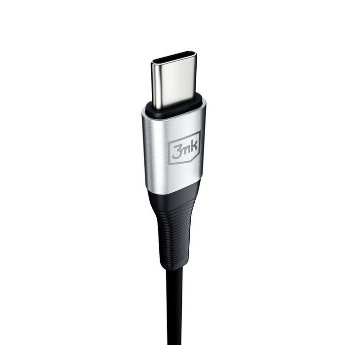3mk AUX минижак 3.5 мм / USB-C кабел - сребрист