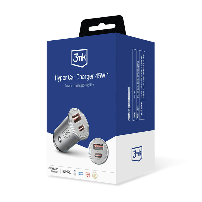 Аксесоари - 3mk Hyper Car Charger 45W