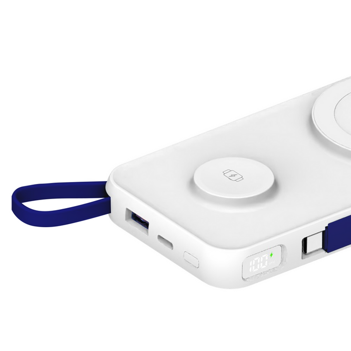 Преносима батерия Powerbank 3mk PastelUp 10,000mAh 22.5W USB 1A1C - бял