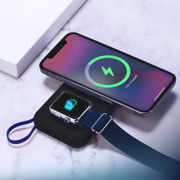 Преносима батерия Powerbank 3mk PastelUp 10,000mAh 22.5W USB 1A1C - черен