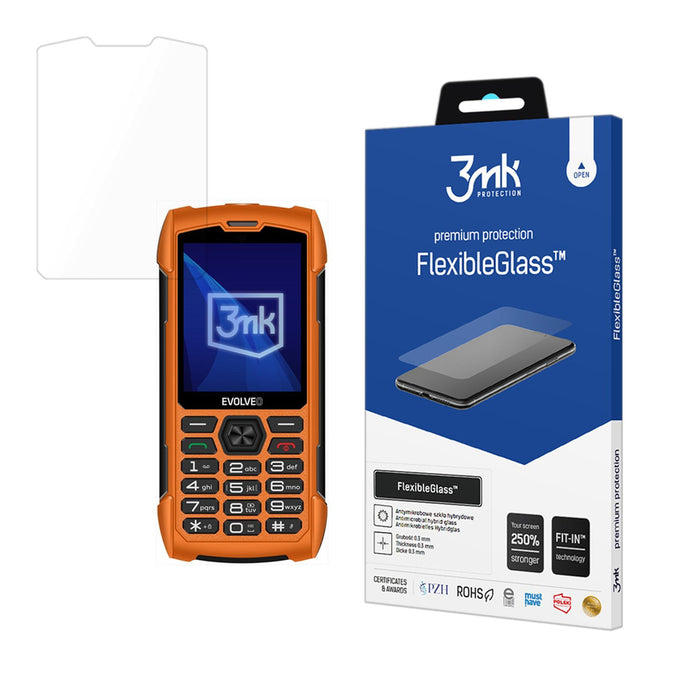 3mk хибридно стъкло FlexibleGlass за Evolveo StrongPhone H1