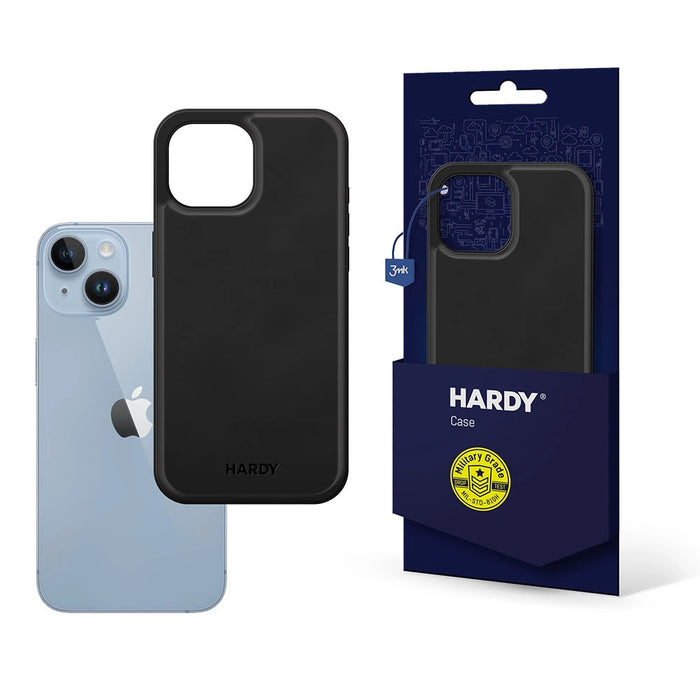 3mk Hardy Apple Silky Leather MagCase за Apple iPhone 14 Plus - черен