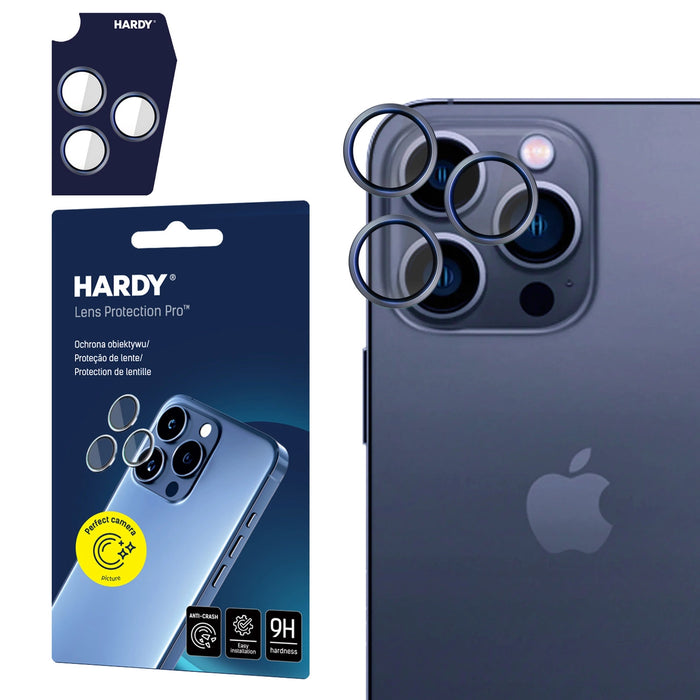 3mk HARDY Lens Protection Pro Glass за Apple iPhone 15 Pro Max - син