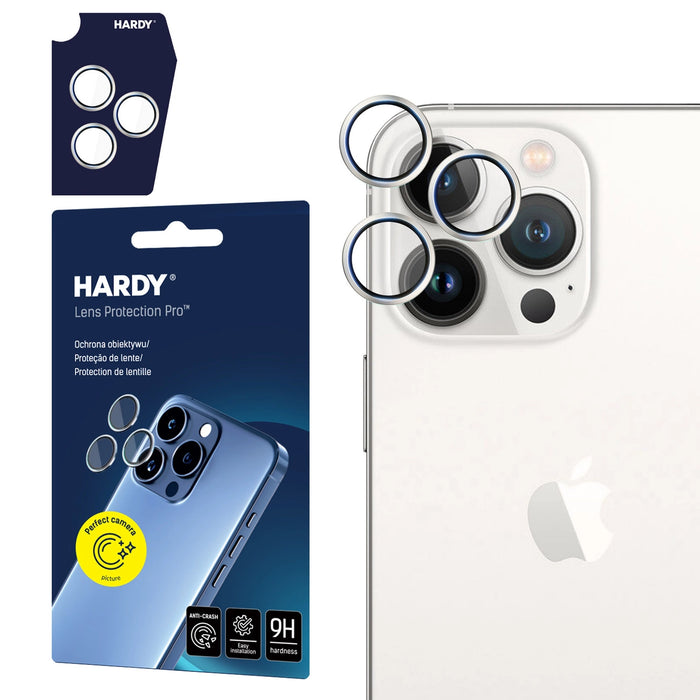 3mk HARDY Lens Protection Pro Glass за Apple iPhone 15 Pro Max - бяло