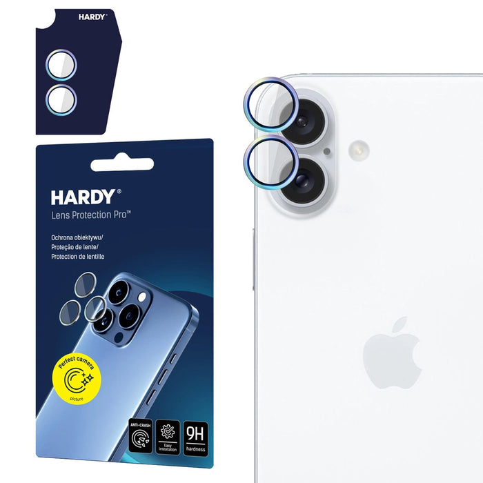 3mk HARDY Lens Protection Pro Glass за Apple iPhone 16 / 16 Plus - Многоцветен