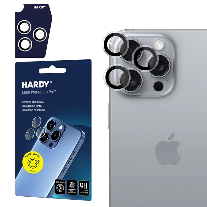 3mk HARDY Lens Protection Pro Glass за Apple iPhone 16 Pro / 16 Pro Max - Прозрачен
