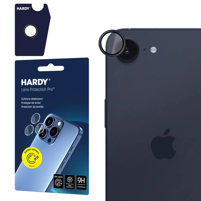3mk HARDY Lens Protection Pro Glass за Apple iPhone 16E - Черен