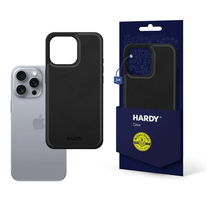 3mk Hardy Apple Silky Leather MagCase за Apple iPhone 16 Pro Max - черен