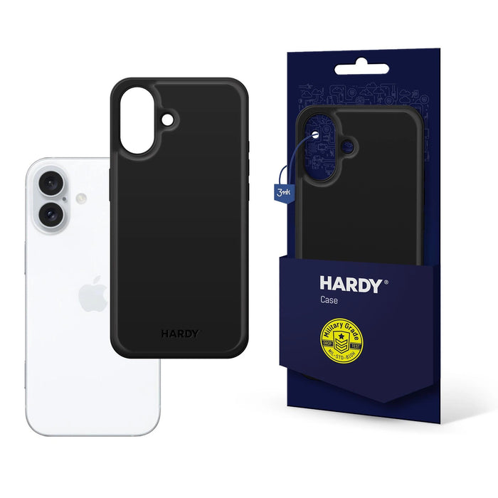 3mk Hardy Apple Silky Leather MagCase за Apple iPhone 16 Plus - черен