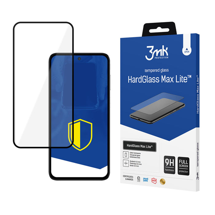 3mk HardGlass Max Lite черно закалено стъкло за Samsung Galaxy M35 5G