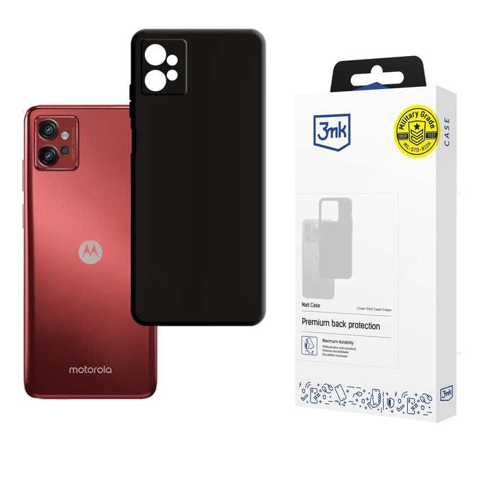 3mk Матов Калъф за Motorola Moto G32 - Черен