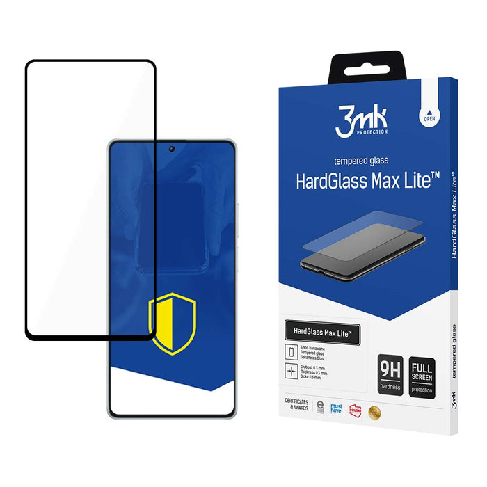 3mk HardGlass Max Lite черно закалено стъкло за Xiaomi Poco F5