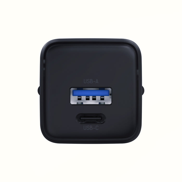 3mk Hyper GaN зарядно устройство 20W QC4+ PD PPS USB-C USB-A стенно зарядно устройство - черно