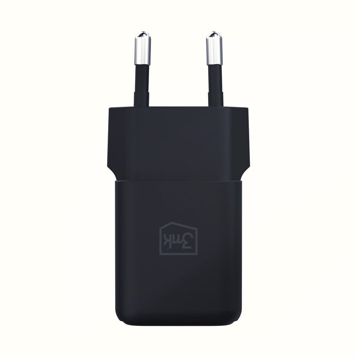 3mk Hyper GaN зарядно устройство 20W QC4+ PD PPS USB-C USB-A стенно зарядно устройство - черно