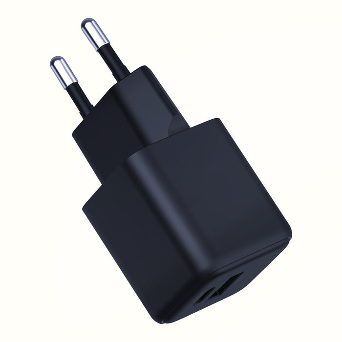 3mk Hyper GaN зарядно устройство 20W QC4+ PD PPS USB-C USB-A стенно зарядно устройство - черно