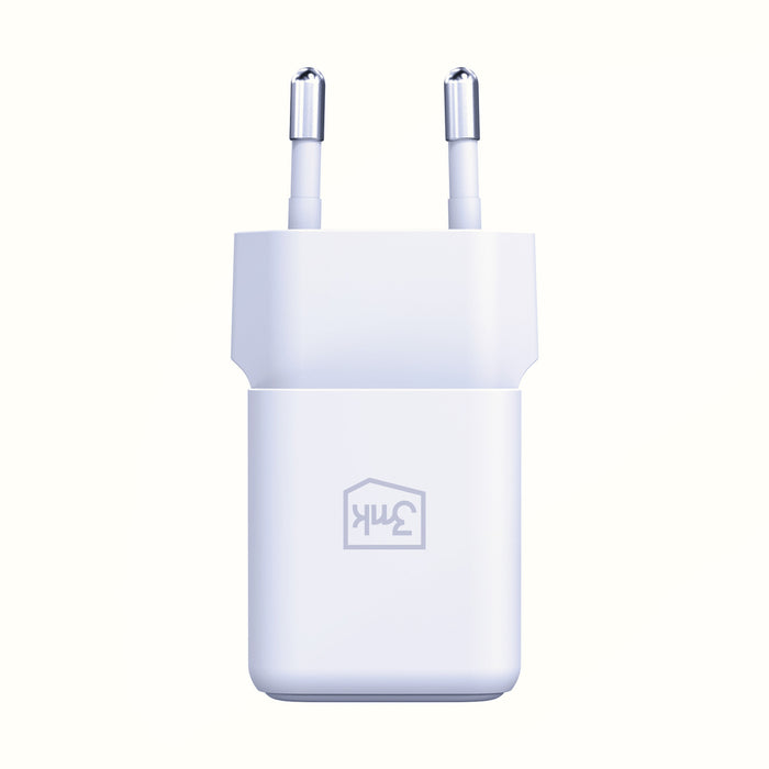 3mk Hyper GaN зарядно устройство 20W QC4+ PD PPS USB-C USB-A стенно зарядно устройство - бяло