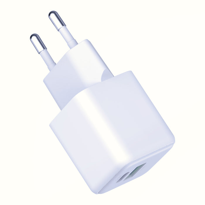 3mk Hyper GaN зарядно устройство 20W QC4+ PD PPS USB-C USB-A стенно зарядно устройство - бяло