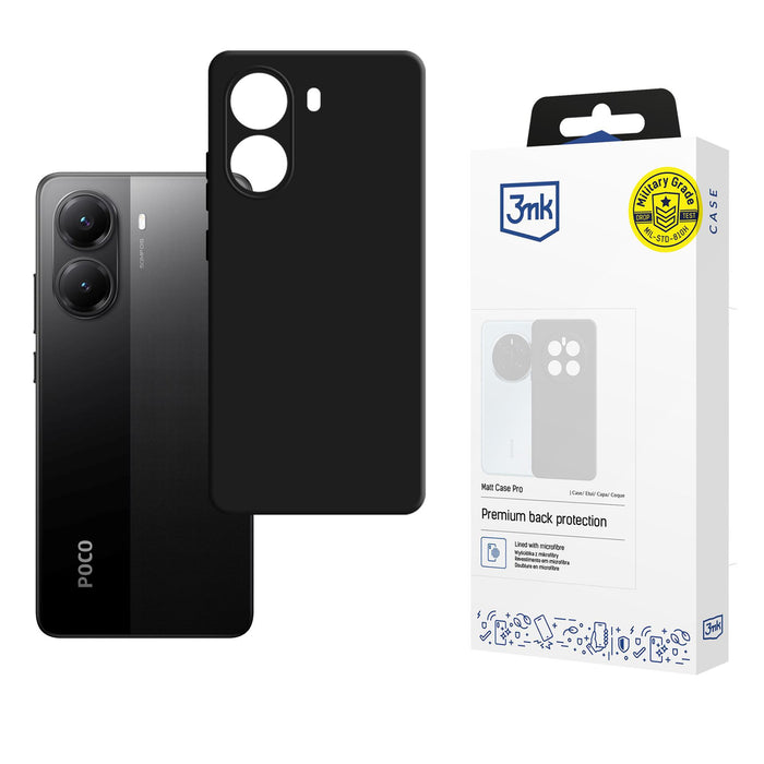 3mk Matt Case Pro за Xiaomi Poco X7 Pro 5G - Матово черно