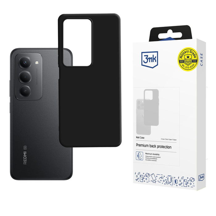 3mk Матов Калъф за Xiaomi Redmi 15 5G - черен
