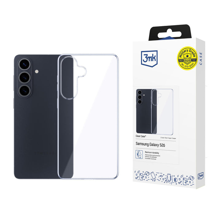 3mk Прозрачен калъф за Samsung Galaxy S26 - прозрачен