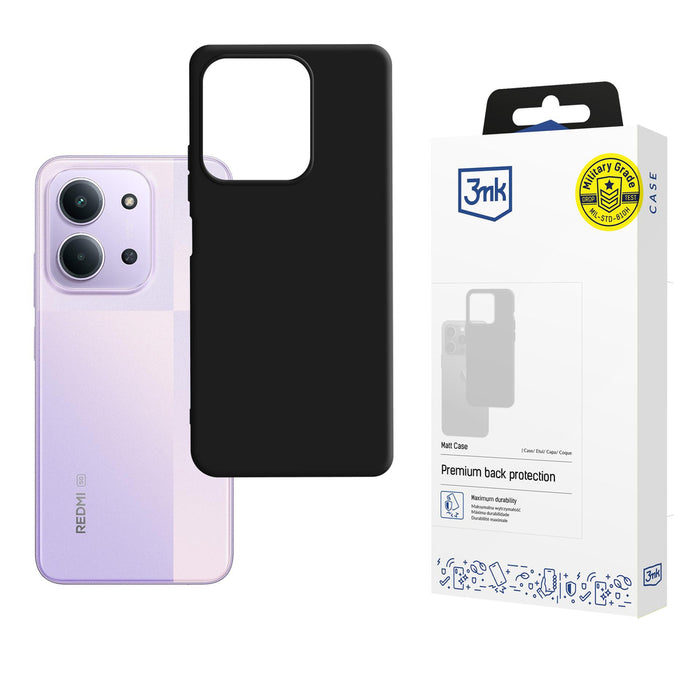 3mk Матов Калъф за Xiaomi Redmi 15C 4G / 5G (173 мм) - черен